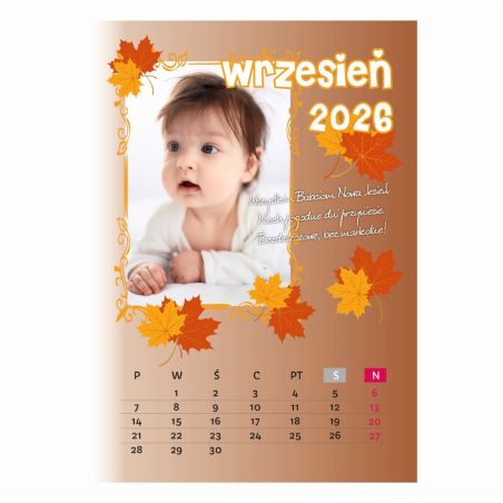 Foto Kalendarz ze zdjęciami specjalnie dla babci i dziadka - wzór 5.