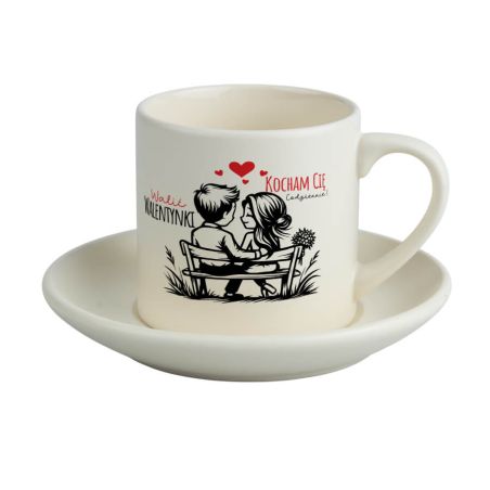 Romantyczna filiżanka z nadrukiem "Kocham Cię Codziennie" – 170 ml 💘