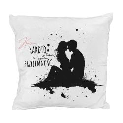 Poduszka 40x40 z nadrukiem "Kardio z Tobą to czysta... 2