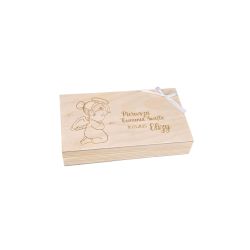 Drewniane pudełko na pieniądze z grawerem – Pamiątka...