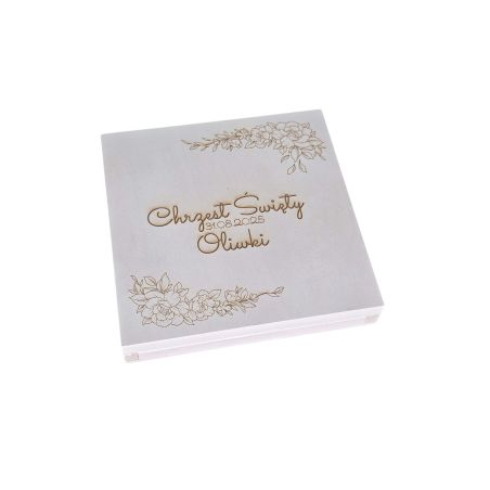 Pudełko na pieniądze z personalizacją i miejscem na zdjęcie – wyjątkowy prezent na Chrzest Święty 👼💝