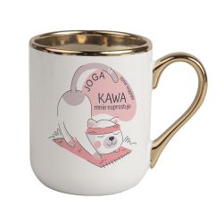 Kubek 330 ml „Joga mnie wygina, kawa mnie naprostuje” – z...