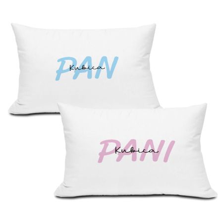Poduszki „PAN / PANI + nazwisko” – Idealny duet dla wyjątkowej pary! , prezent na ślub,rocznicę💗💙