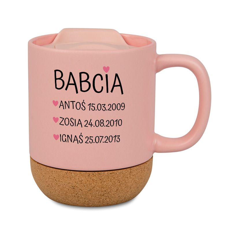 Kubek dla Babci z imionami wnuków 💖☕ prezent na dzień babci💖☕