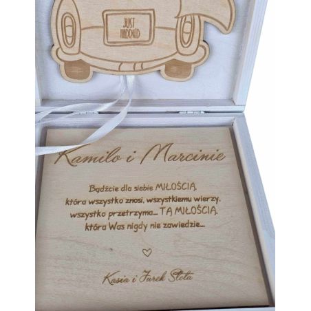 Personalizowane pudełko na pieniądze – prezent ślubny 💍✨