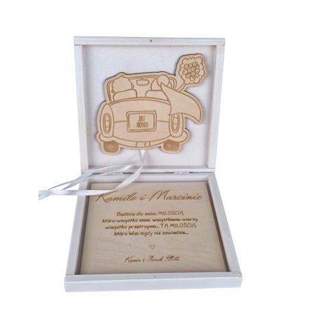 Personalizowane pudełko na pieniądze – prezent ślubny 💍✨