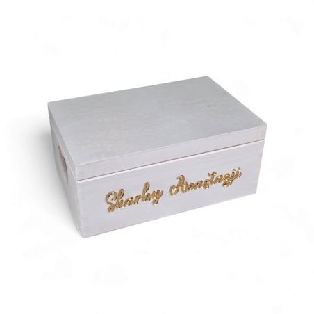 Skrzynka Kuferek Wspomnień – Personalizowane pudełko na pamiątki - prezent na chrzest święty, roczek ✨💛