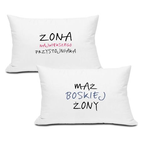 Poduszki dla pary „Żona & Mąż” 💑🛏️
