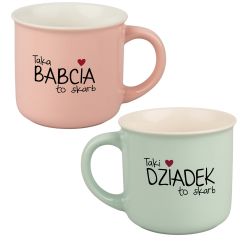 Kubki dla Babci i Dziadka 360 ml 💖 Zestaw Prezent „Babcia...