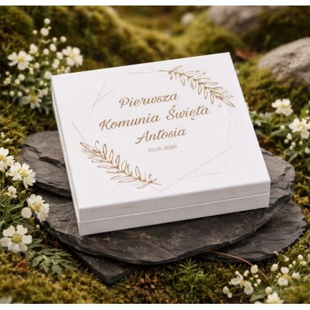 ✨ Personalizowane pudełko na pieniądze – Pierwsza Komunia Święta 💒💖