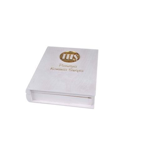 Personalizowane pudełko na Biblię Komunia Święta 🎁 pudełko na pieniądze + Biblia dla dzieci 📖 grawer imię data