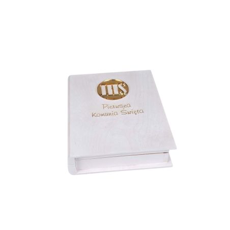 Personalizowane pudełko na Biblię Komunia Święta 🎁 pudełko na pieniądze + Biblia dla dzieci 📖 grawer imię data