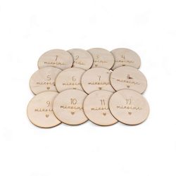 Drewniane tabliczki miesiące dziecka 📸 personalizowane... 2