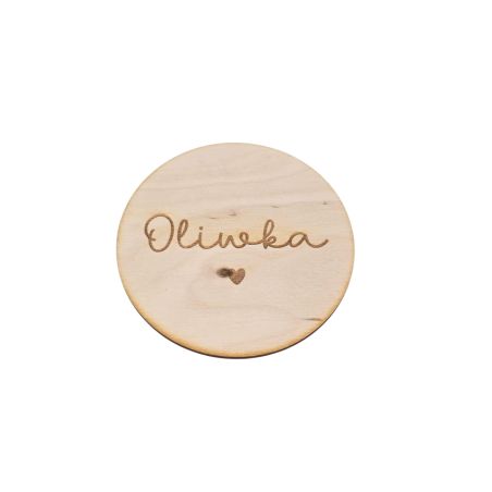 Drewniane tabliczki miesiące dziecka 📸 personalizowane krążki 1–12 miesięcy + imię 🧸 zestaw do zdjęć niemowlaka
