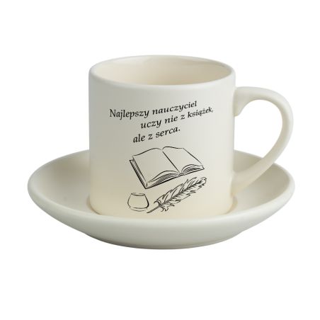 Filiżanka dla nauczyciela 170 ml ☕ prezent Dzień Nauczyciela kubek z napisem „Najlepszy nauczyciel” matowa