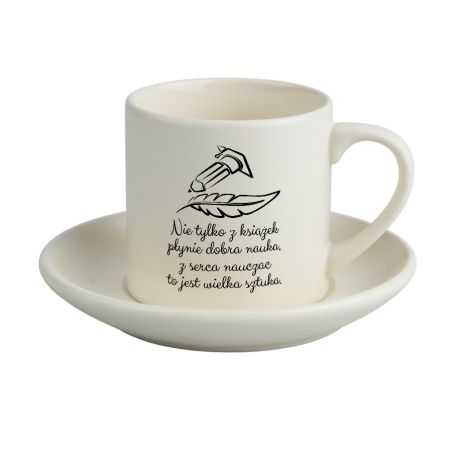 Filiżanka dla nauczyciela 170 ml ☕ prezent z cytatem nauczyciel matowa elegancka filiżanka Dzień Nauczyciela