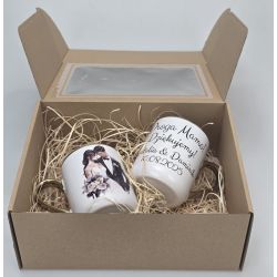 🎁 Pudełko prezentowe na 2 kubki lub filiżanki z okienkiem 2