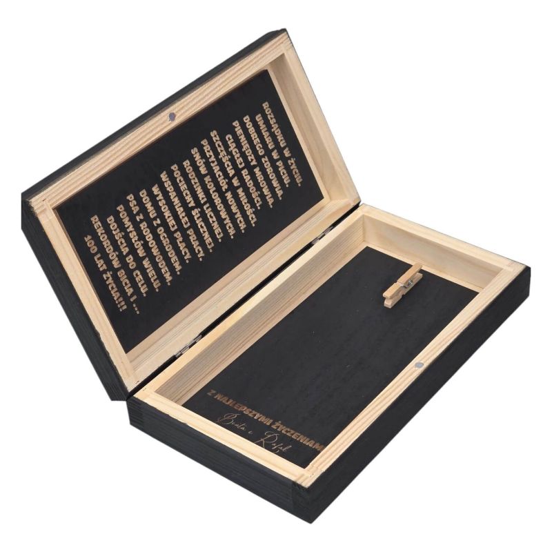 Personalizowane drewniane pudełko na pieniądze – prezent na 18 urodziny 🎁✨