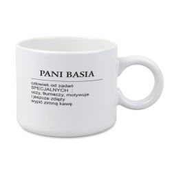 Kubek ceramiczny „Pani Basia” 300 ml – prezent dla nauczycielki 🍎☕