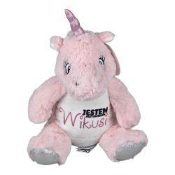Pluszowy jednorożec z personalizacją 26 cm – wyjątkowy prezent dla dziecka 🦄💖