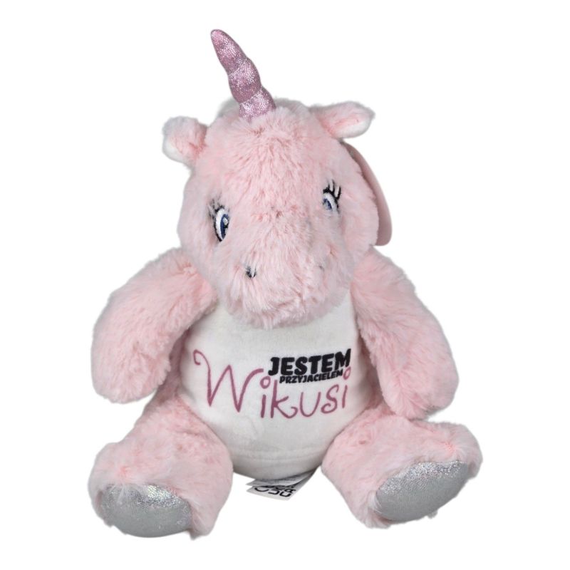 Pluszowy jednorożec z personalizacją 26 cm – wyjątkowy prezent dla dziecka 🦄💖