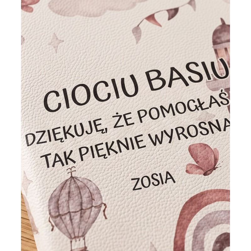 Personalizowany notes dla cioci ze żłobka lub przedszkola 14,5 × 11 cm ❤️❤️