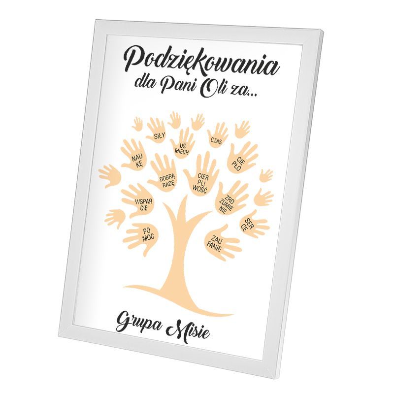 Ramka podziękowania dla nauczyciela - drzewko-personalizacja.
