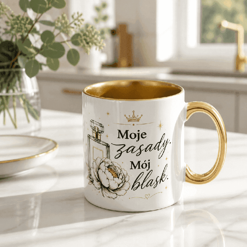 ✨ Kubek „Moje zasady, mój blask” 330 ml ✨