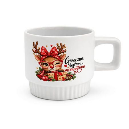 🎄 Kubek świąteczny „Grzeczna byłam… momentami” 300 ml