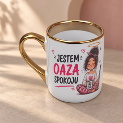 Śmieszny kubek Jestem oazą spokoju 330 ml | GiftShop24