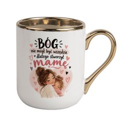 Kubek dla mamy 330 ml Bóg stworzył mamę | Złote ucho