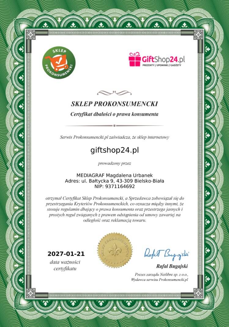 certyfikat sklep prokonsumencki