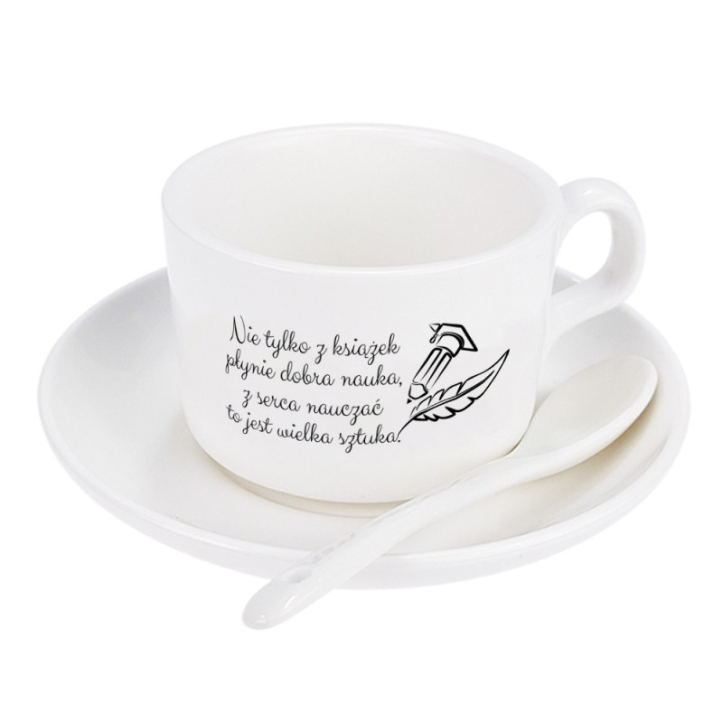 Filiżanka dla nauczyciela z pięknym mottem -