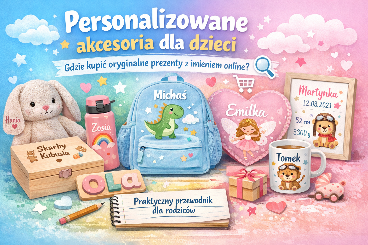 Personalizowane akcesoria dla dzieci – gdzie kupić oryginalne prezenty z imieniem online? Praktyczny przewodnik dla rodziców